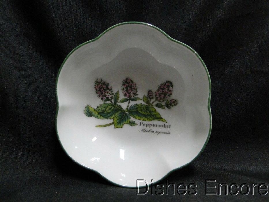 Royal Worcester Worcester Herbs: Scalloped Bowl (s), 4 7/8" x 1 1/2", Peppermint