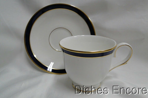 Lenox Federal Cobalt, White w/ Cobalt Band, Gold Trim: Cup & Saucer Set (s), 3"