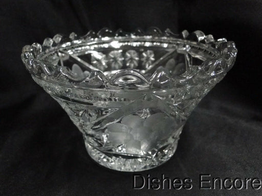 Pressed Glass w/ Large Flowers & Small Stars: Bowl, 5" x 3 1/4", As Is -- MG#151