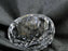 Clear w/ Cut Circles & Diamonds: Round Two Slot Ashtray, 3 1/2" x 1 1/2", MG#171