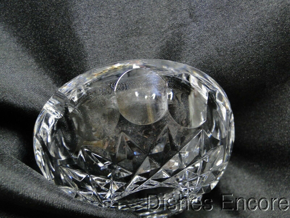 Clear w/ Cut Circles & Diamonds: Round Two Slot Ashtray, 3 1/2" x 1 1/2", MG#171