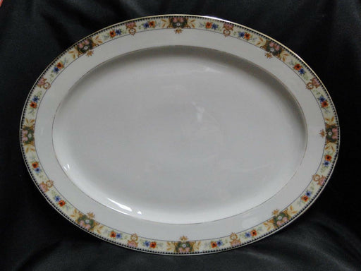 C. Tielsch Altwasser, #2251 Multicolor Floral Band: Oval Platter, 15 1/4", As Is