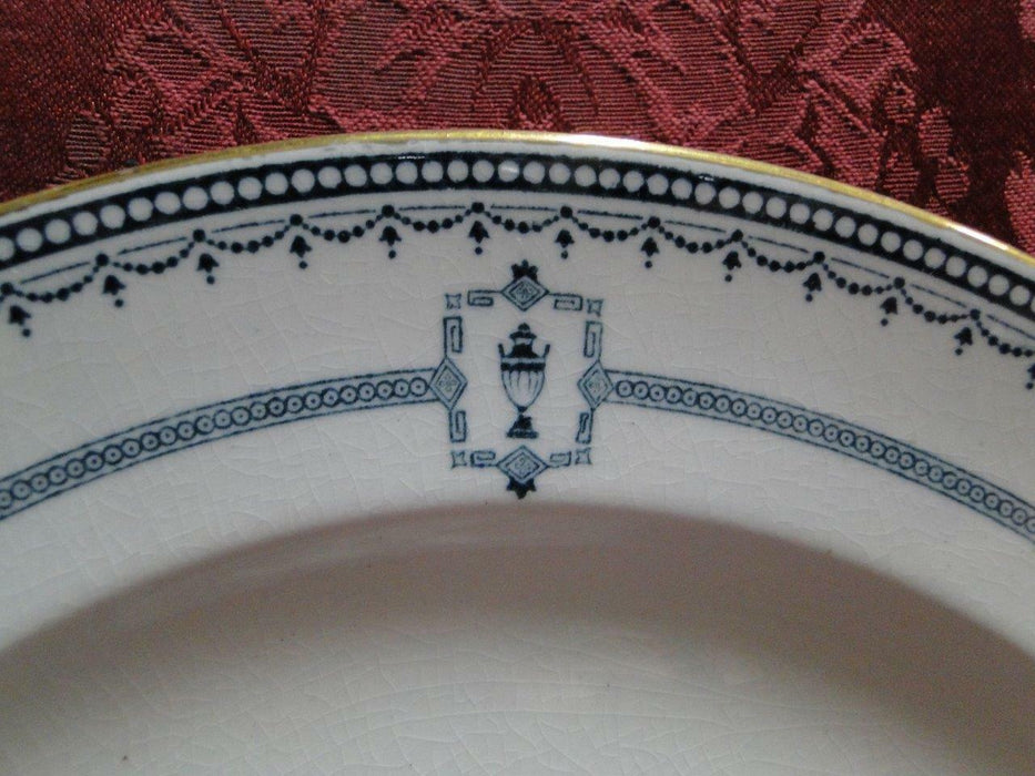 Royal Doulton Mina, Dark Blue Swags, Circles, Urns: Luncheon Plate (s), 9 1/2"