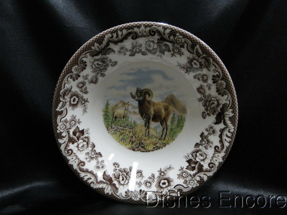 Spode Woodland Bighorn Sheep, England: NEW Ascot Salad / Soup Bowl, 8", Box