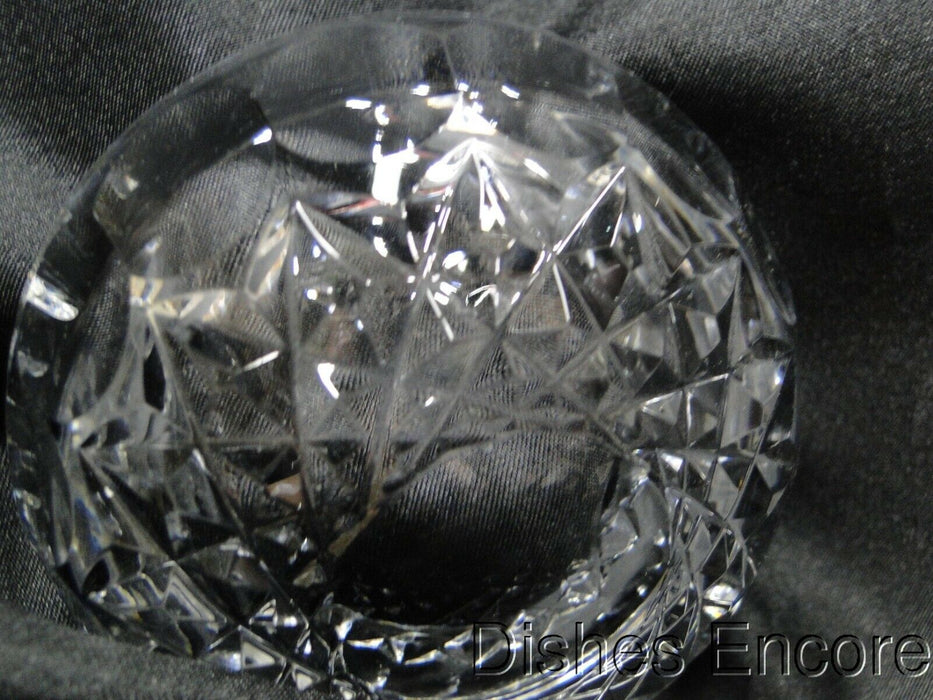 Clear w/ Cut Circles & Diamonds: Round Two Slot Ashtray, 3 1/2" x 1 1/2", MG#171