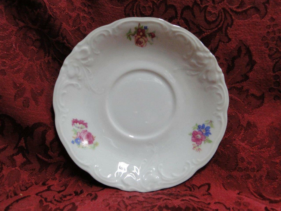 Wawel WAV11, Floral Sprays, Embossed Scrolls: Cup & Saucer Set (s), 2 5/8"