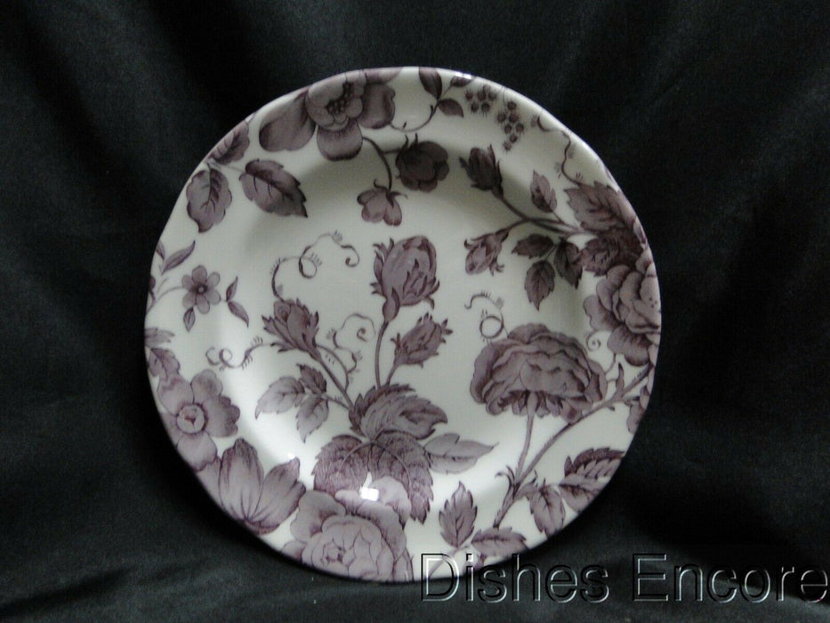 Spode Kingsley, Plum Florals on White, England: NEW Salad Plate (s), 7 1/2"