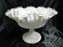 Fenton Silver Crest, Crimped Crest on Milk Glass: Flared Compote 7429