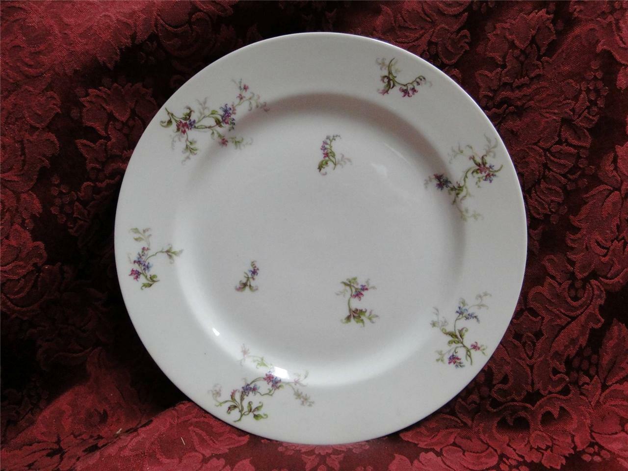 Haviland (Limoges) Fuchsia Pink & Blue Floral: Dinner Plate (s), 9 3/4"