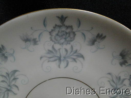 Castleton Caprice, Gray Flowers, Gold Trim: 7" Cream Soup Saucer Only, As Is