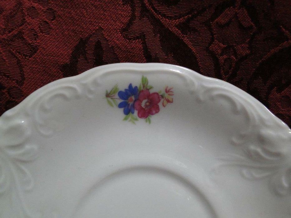 Wawel WAV11, Floral Sprays, Embossed Scrolls: Cup & Saucer Set (s), 2 5/8"