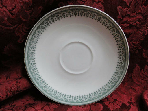Tressemanes & Vogt TRV3, Green Geometric Rim, Gold: 5 3/4" Saucer (s) Only