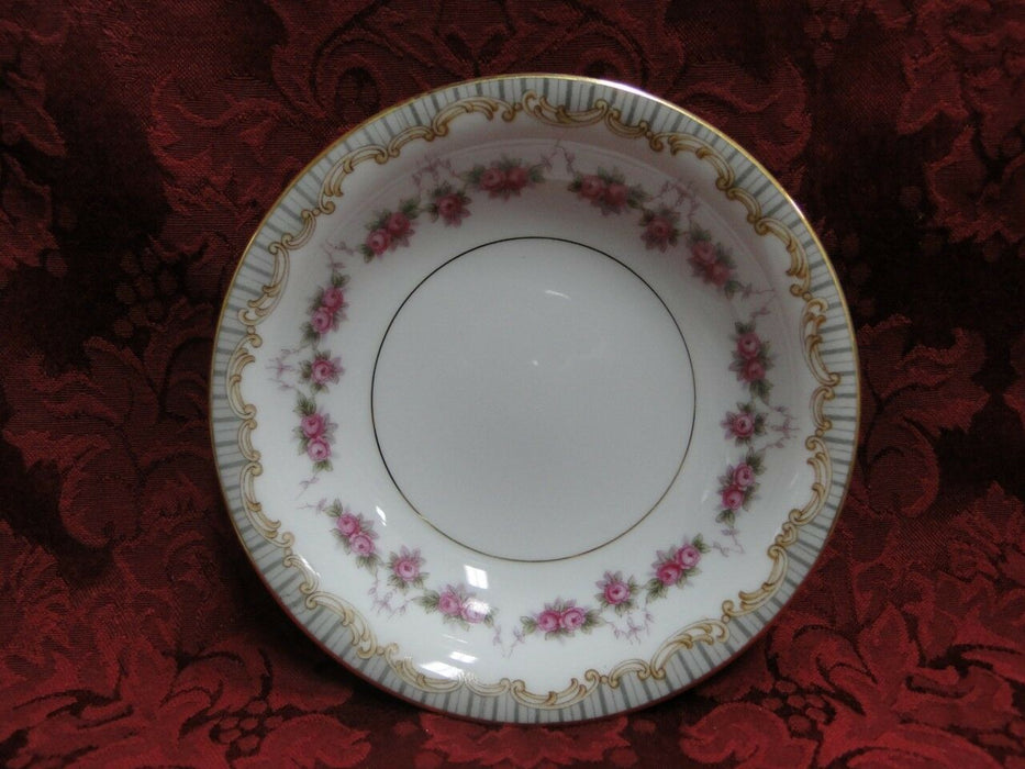 Noritake Ridgewood, 5201, Pink Rose Swags, Gray, Tan: Fruit Bowl (s), 5 1/2"