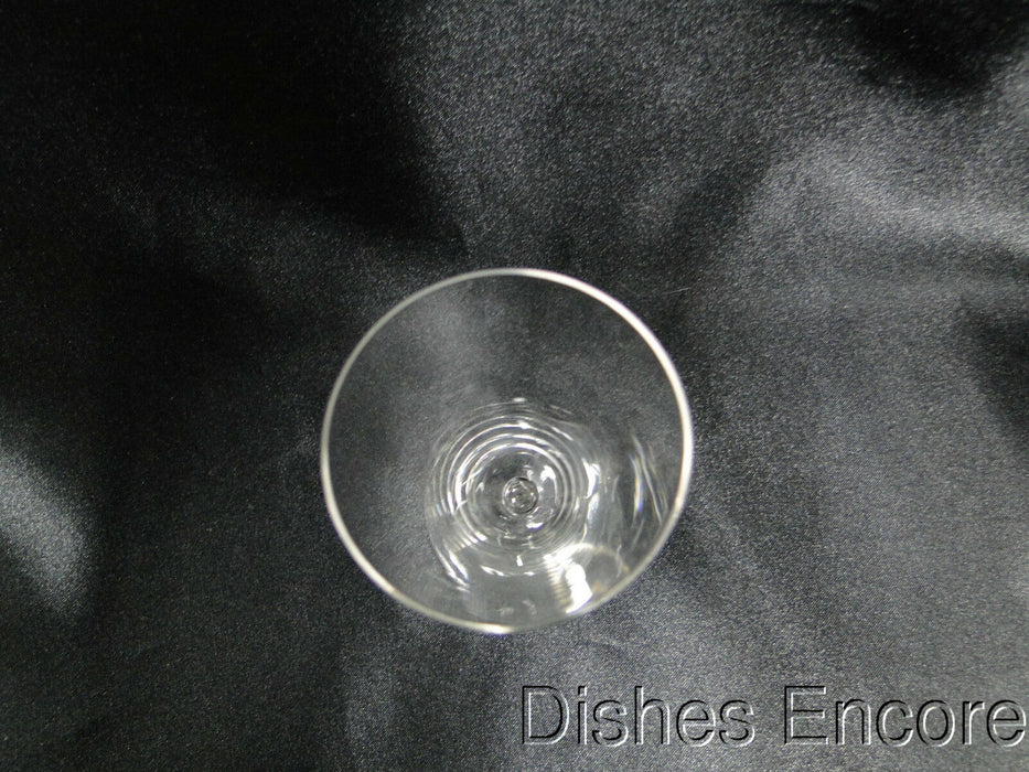 Clear w/ Plain Bowl, "V" Shape: Cordial (s), 4 1/2" -- CR#082