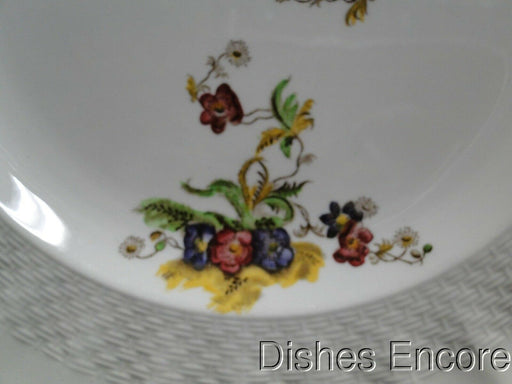 Spode Wicker Lane, Basket Weave, Florals: Dinner Plate, 10 1/2"