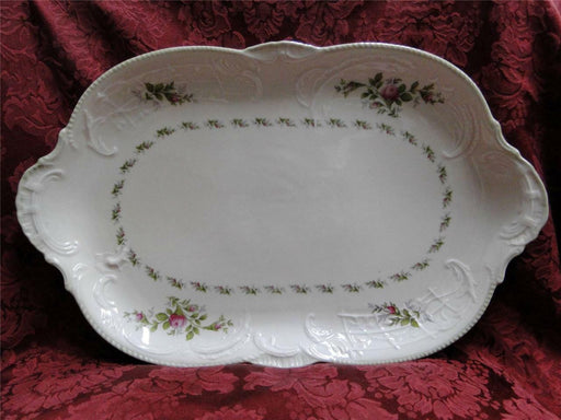 Rosenthal Sanssouci Rose Ivory, Pink Roses: Oval Serving Platter, 15 1/4"