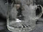 Clear w/ Gray Cut Flowers: Open Sugar Bowl & Creamer Set --  MG#163