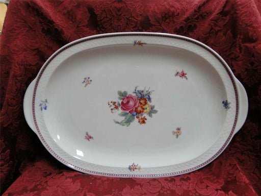 Thomas China 7144, Burgundy & Platinum Band: Serving Platter, 13 1/2"