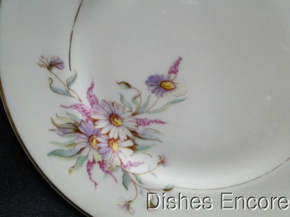 Arabia of Finland, Ivory w/ Pink Daisies, Gold Trim: Bread Plate (s), As Is