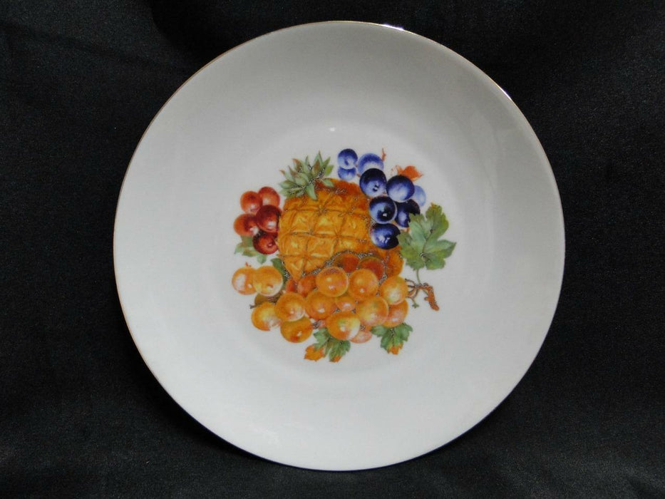 Bareuther BTH4 Fruit, Gold Trim: Grapes & Pineapple Plate, 7 3/4"