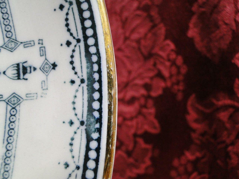 Royal Doulton Mina, Dark Blue Swags, Circles, Urns: Oval Serving Platter 13 1/4"