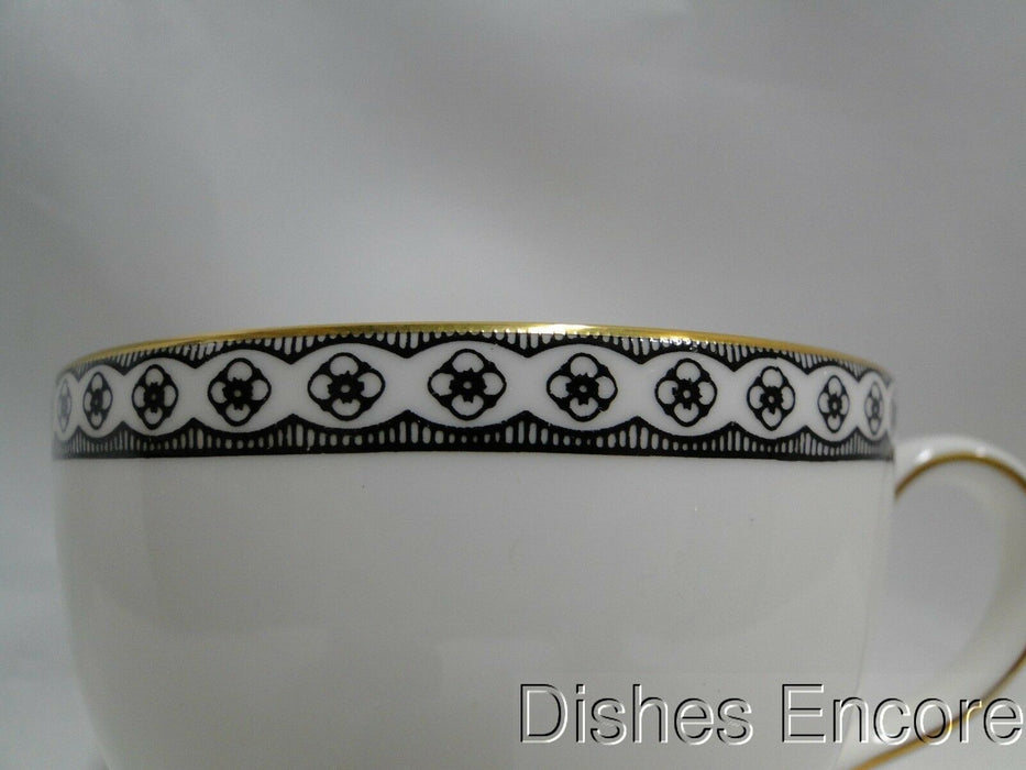 Wedgwood Ulander Black, Black Lines & Circles on Edge: 2 5/8" Cup (s) Only