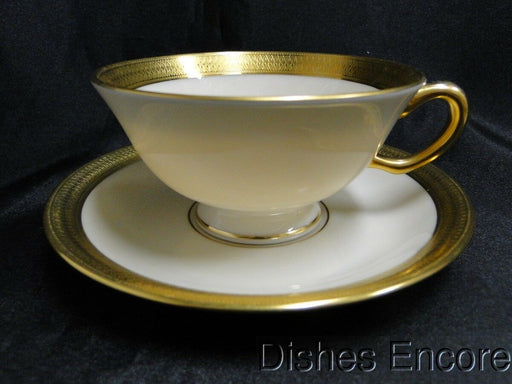 Lenox Lowell P-67 Gold Encrusted Band, Gold Backstamp: Cup & Saucer Set (s)