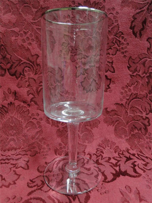 Clear Crystal w/ Platinum Trim: Wine Goblet (s), 6" Tall  -- CR#047