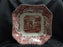 Spode Italian, Cranberry / Red Scene: NEW Square Serving Bowl, 9 1/2", Box