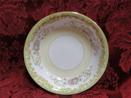 Noritake Green Edge, Swirls & Flowers on White: Fruit Bowl (s), 5 1/4"