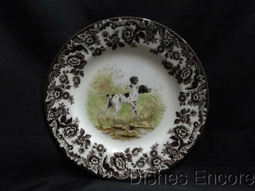 Spode Woodland Flat Coat Pointer Hunting Dog: NEW Salad Plate (s) 7 3/4", Box