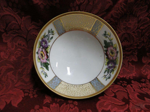Noritake White w/ Pink & Purple Flowers, Gold Trim: Footed Bowl, 4 1/2" x 2"