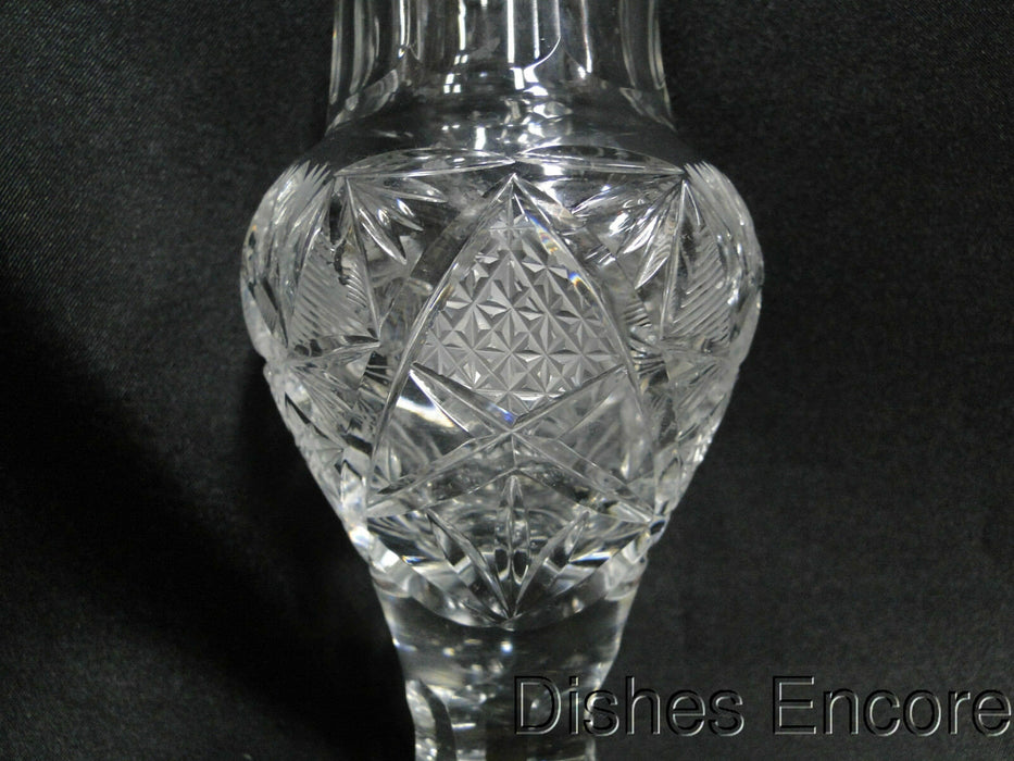 Clear w/ Cut Design: Hurricane Lamp Base, No Globe, 6", As Is  -- MG#111
