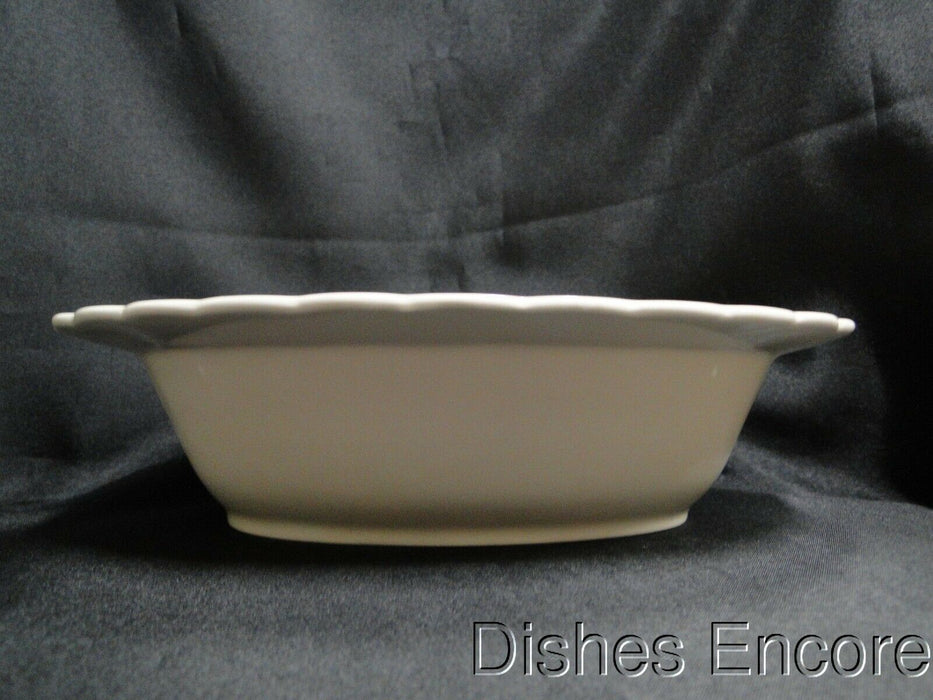 Spode Jewel, Cream w/ Embossed Circles & Dots: Oval Serving Bowl 10 1/8", As Is