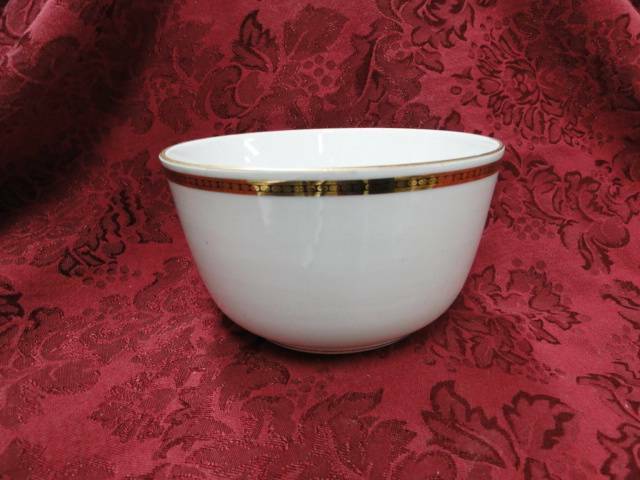 Noritake The Angora, 58585, Gold & Black Circles & Dots: Cranberry Bowl, 5 1/4"