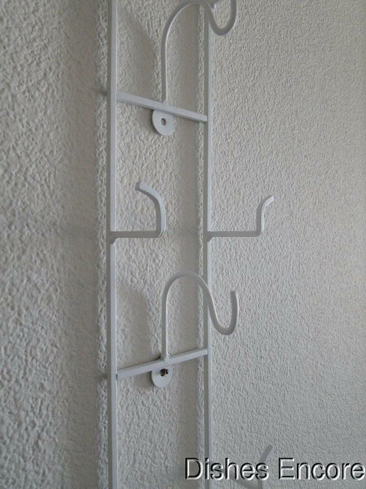 Tripar Augusta Vertical Antique White Display Rack for 4 Cup & Saucer Sets, 36"