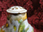 Nippon Hand Painted Lake Scene w/ White Flowers: Salt & Pepper Shaker Set, 2.5"