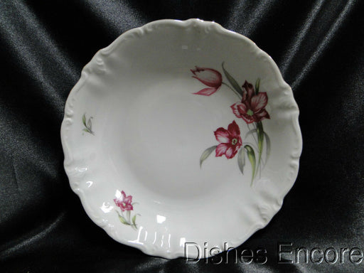 Winterling 84: Embossed Scrolls, Pink Flowers: Coupe Soup Bowl (s), 7 3/4"