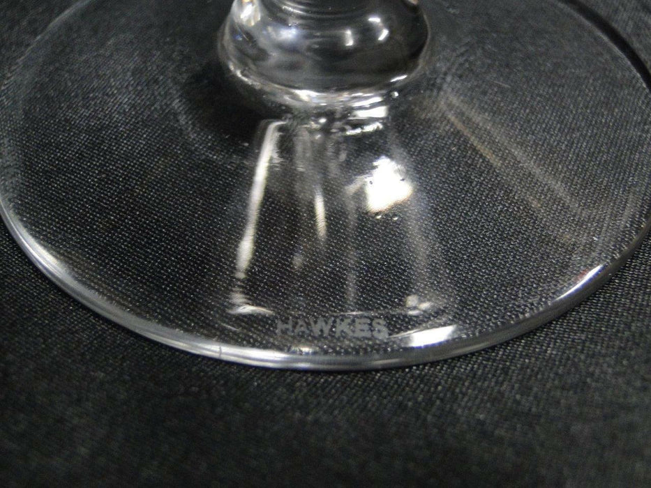 Hawkes 9-2, Cut Vertical Lines & X's: Water or Wine Goblet, 6 1/2" Tall