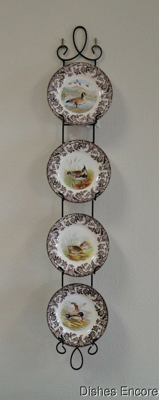 Tripar Augusta Vertical Black Display Rack for Four 6 1/2" - 8 1/4" Plates, 43"