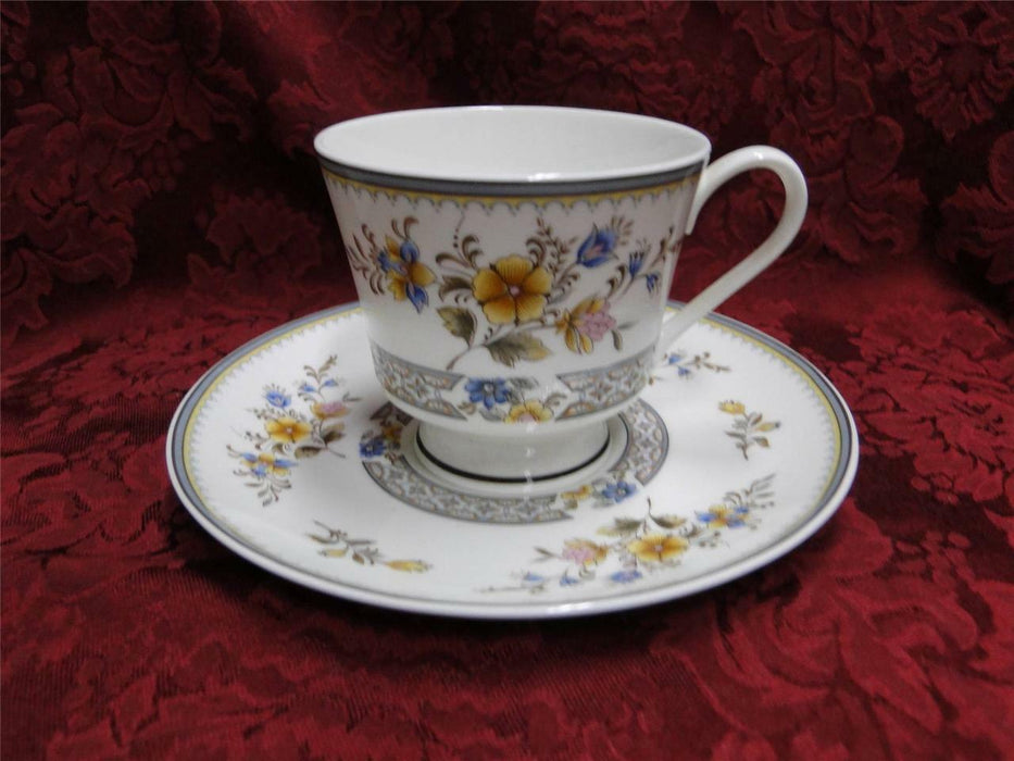 Mikasa Chippendale, Pink, Blue, Brown Floral: Cup & Saucer Set (s)