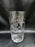 Clear w/ Gray Cut Flowers & Leaves: Flat Tumbler (s), 5 1/8" -- CR#088