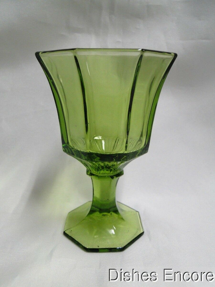 Independence Octagonal Green: Wine Goblet, 4 1/2" Tall
