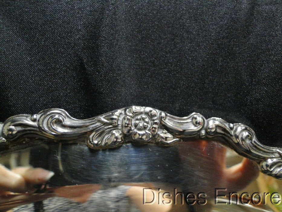 Rogers, Wm A Royal Provincial, Floral & Scrolls: Silverplate Round Tray, 12 1/4"