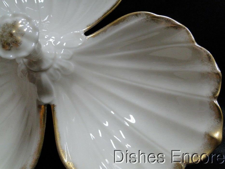 Lenox Greenbriar Collection, Gold: Leaf Shaped 3 Part Server Dish, 8 1/2"
