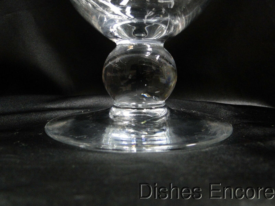 Clear w/ Smooth Body, Ball Stem: Vase (s), 13" Tall, Flaw on Edge -- MG#139
