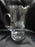 Toscany (Romania) Clear w/ Gray Cut Sailboat, Original Sticker: Pitcher, 10"