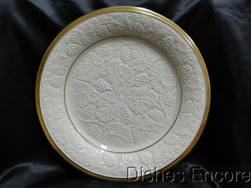 Lenox Plantation Collection, Ivory, Embossed Grapes, Gold: Round Platter 12.75"