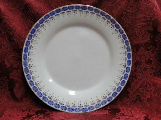 Custom Porcelain Royal Blue on White w/ Gold: Dinner Plate (s), 10"