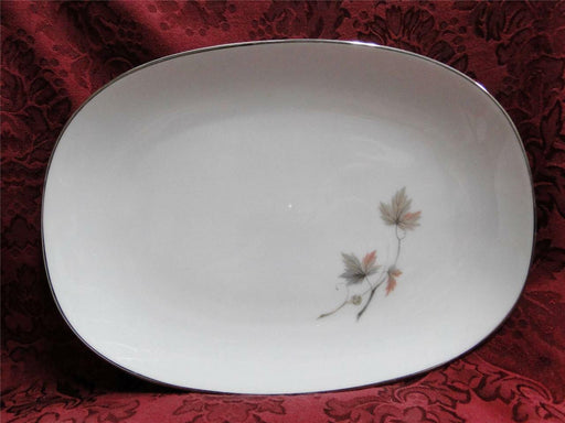 Noritake Oaklane, 6310, Taupe & Peach Leaves: Oval Serving Platter, 11 1/4"